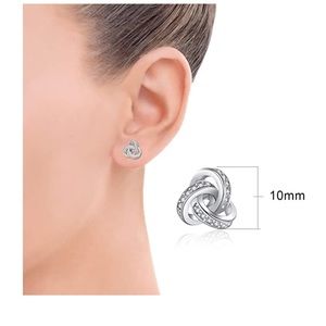 NEW DHQH Bridesmaid’s Gift Silver Knot Earrings